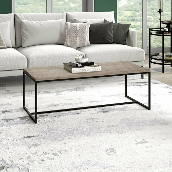 Hudson & Canal 47.25 in. Boone Rectangular Coffee Table Antiqued Gray Oak CT1523